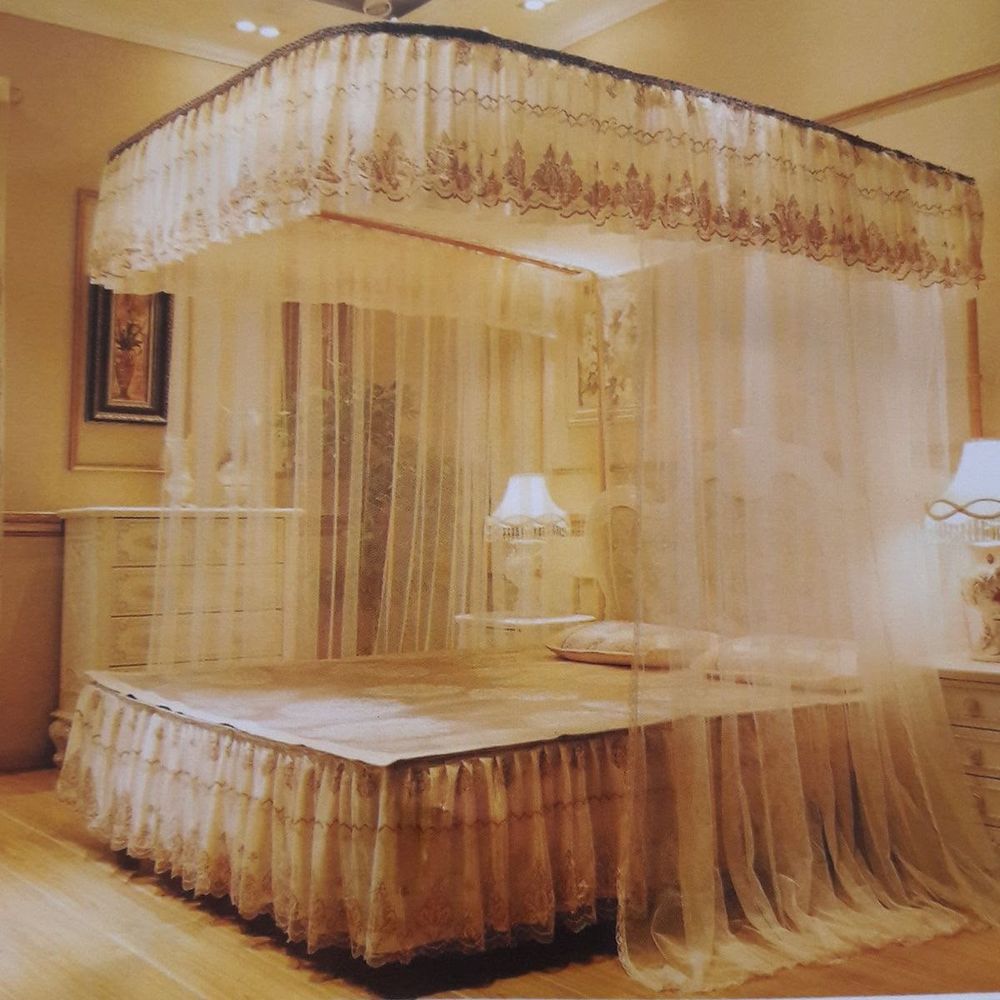 Four-Post Mosquito Net with Stand